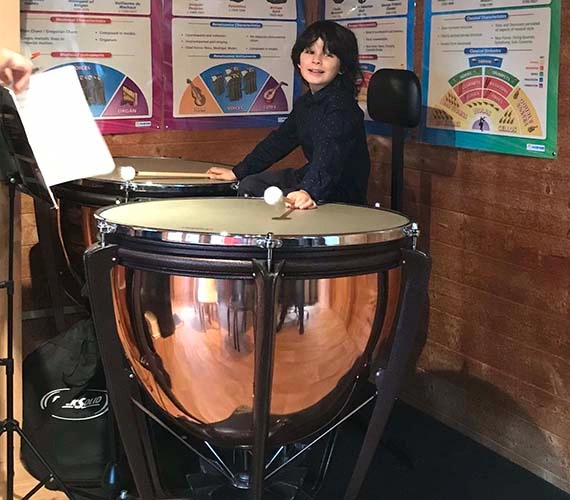 Students learning at Beethoven Music School