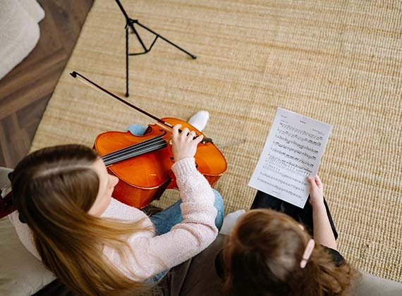 A family at Beethoven Music School